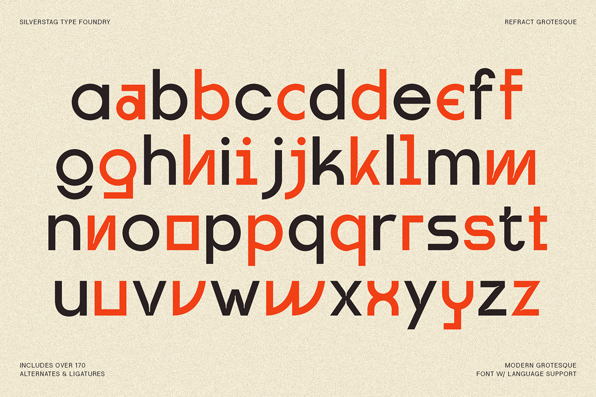 Refract - A Modern Grotesque Font rendition image