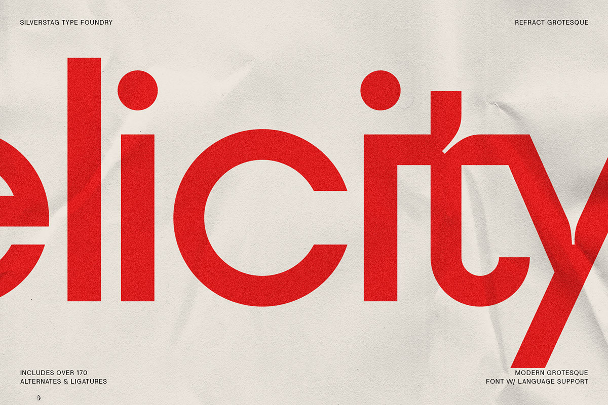 Refract - A Modern Grotesque Font rendition image