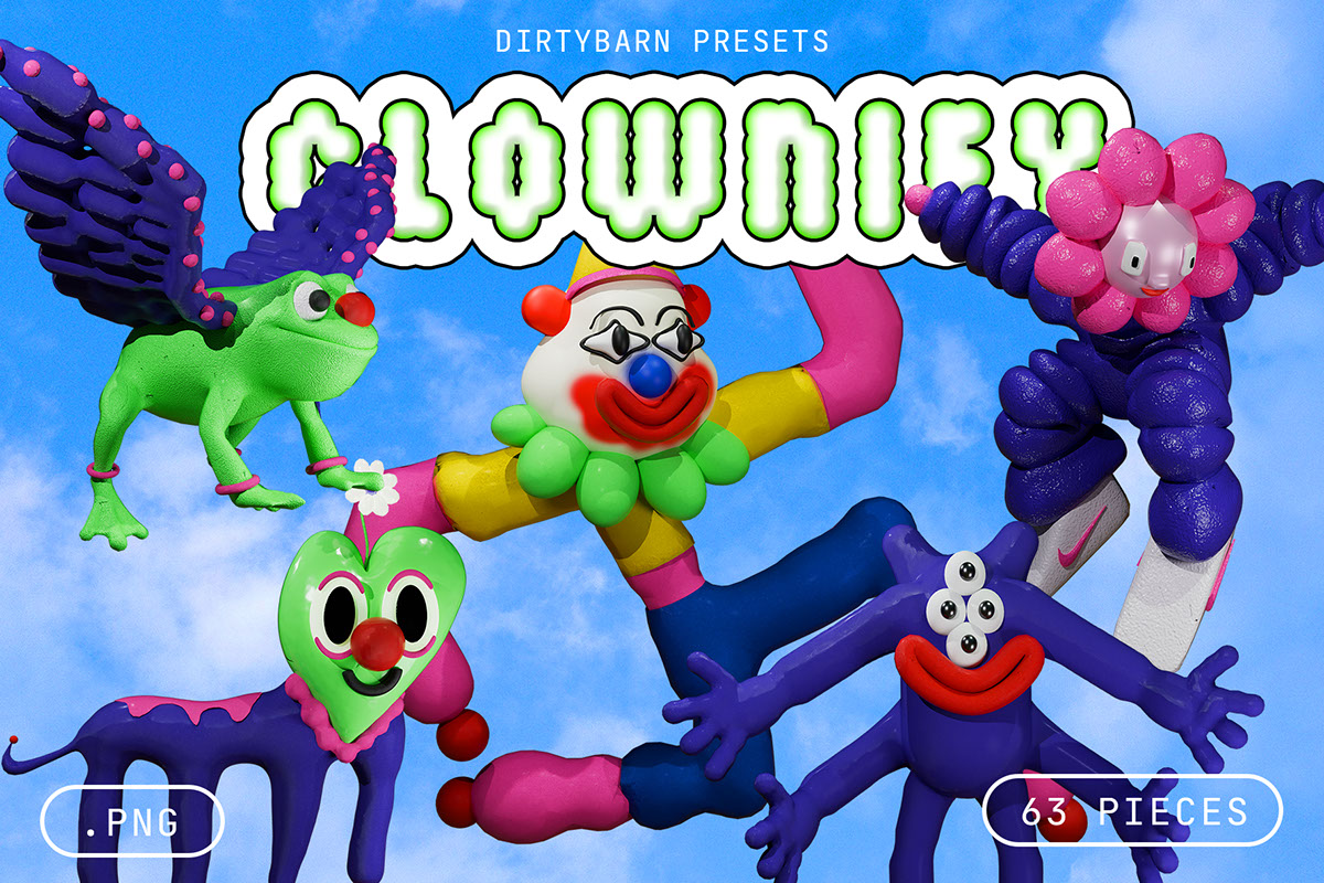 Clownify 3D Shapes and Figure Pack rendition image
