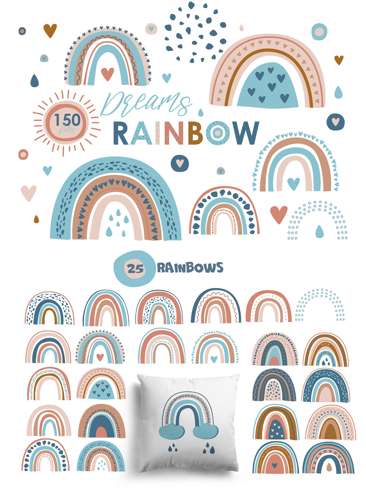 Rainbow Vector Clipart By ElenaDoroshArt rendition image