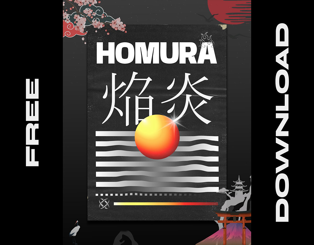 Japanese Style Poster Mockup Template rendition image