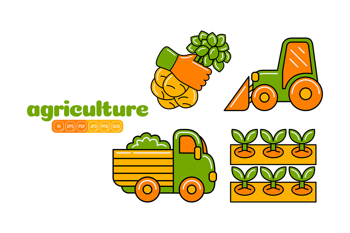 Agriculture Element Vector Pack rendition image