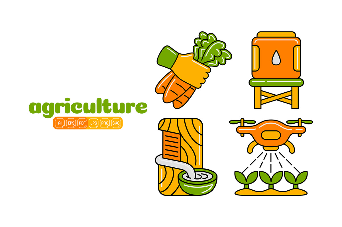 Agriculture Element Vector Pack rendition image