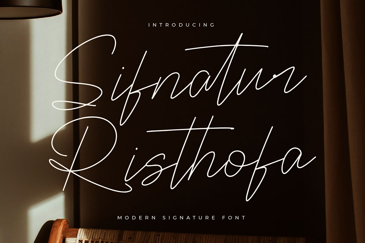 Sifnatur Risthofa - Modern Signature Font rendition image