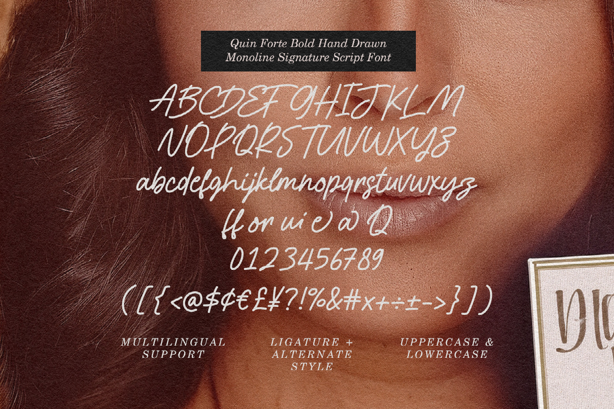 Quin Forte Hand Drawn Monoline Signature Font on Behance :: Behance