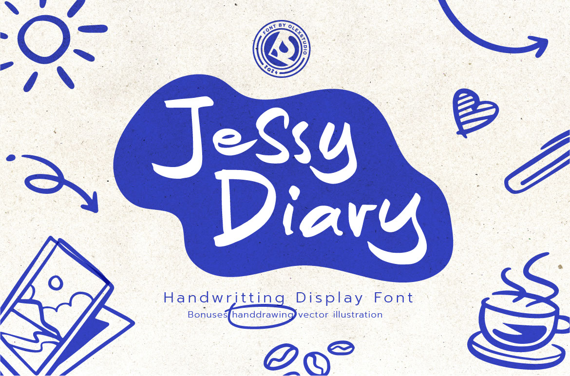 Jessy Diary Font Display rendition image