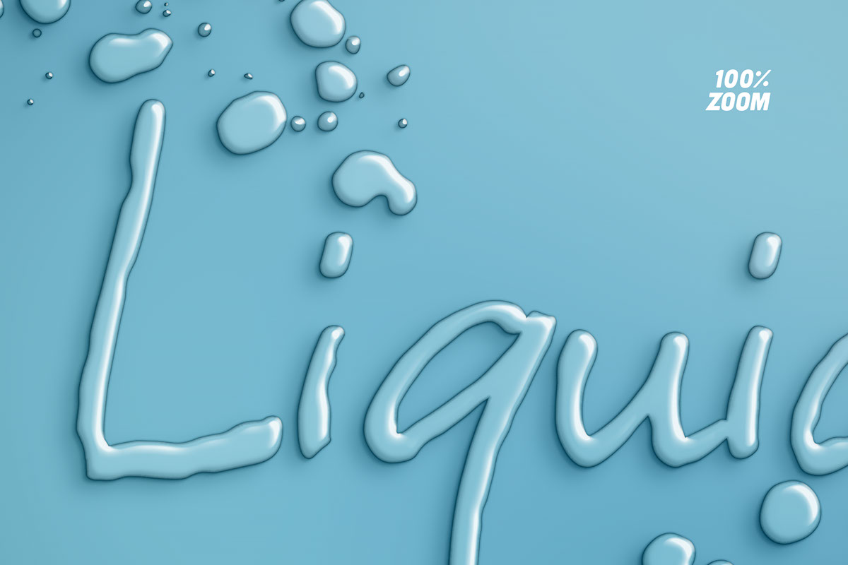 Water Text Effect rendition image