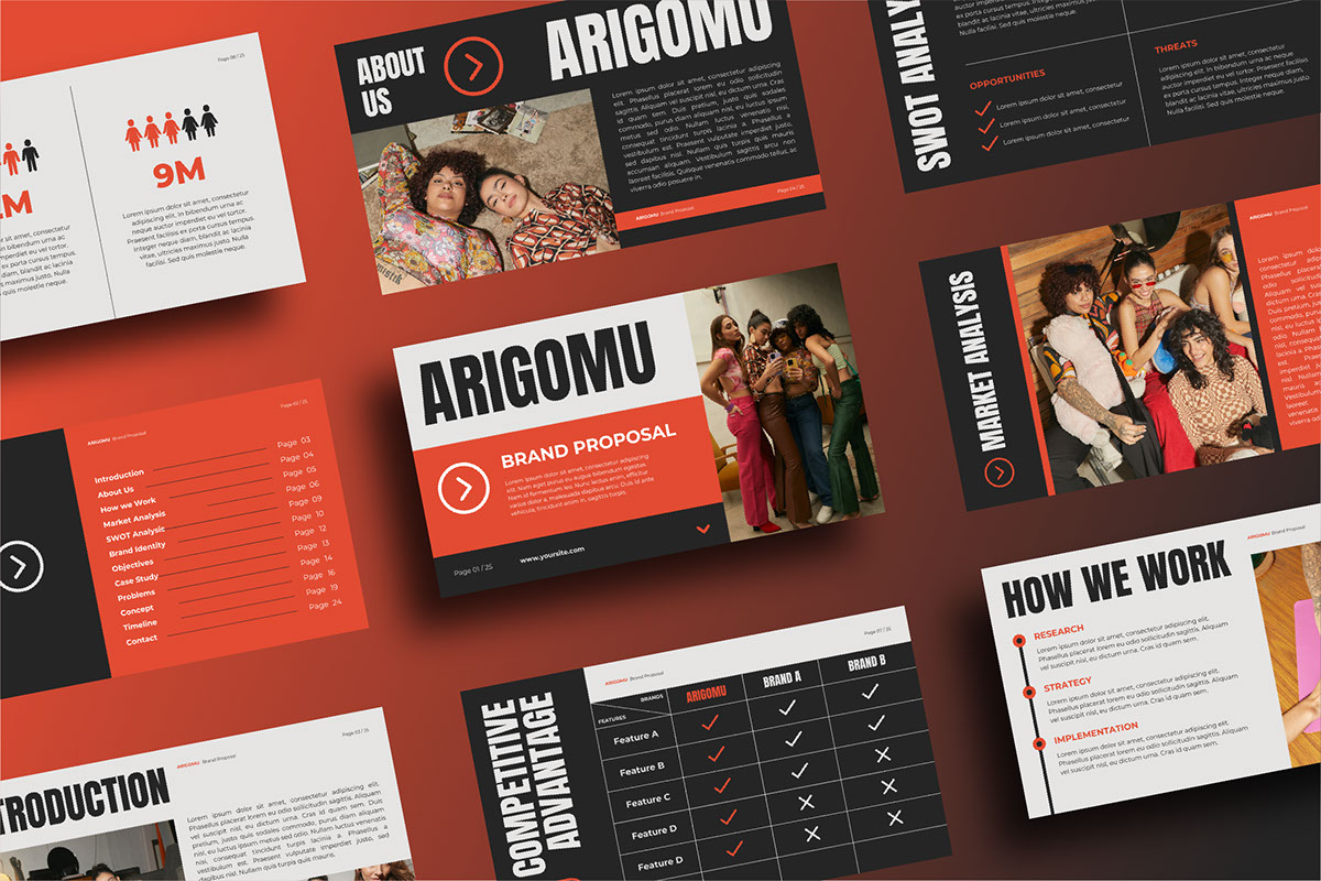 ARIGOMU - Brand Proposal Presentation rendition image