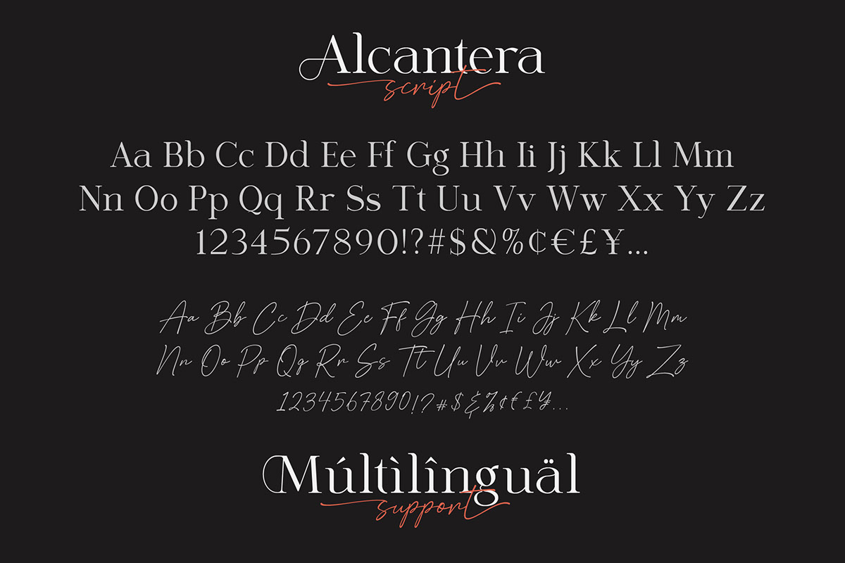 Alcantera Font Duo rendition image
