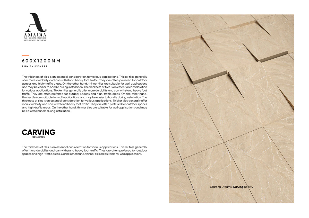 AMAIRA TILES- CARVING COLLECTION rendition image