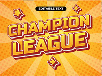 Champion League Editable Text