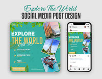 Free PSD Social Post Design Mockup