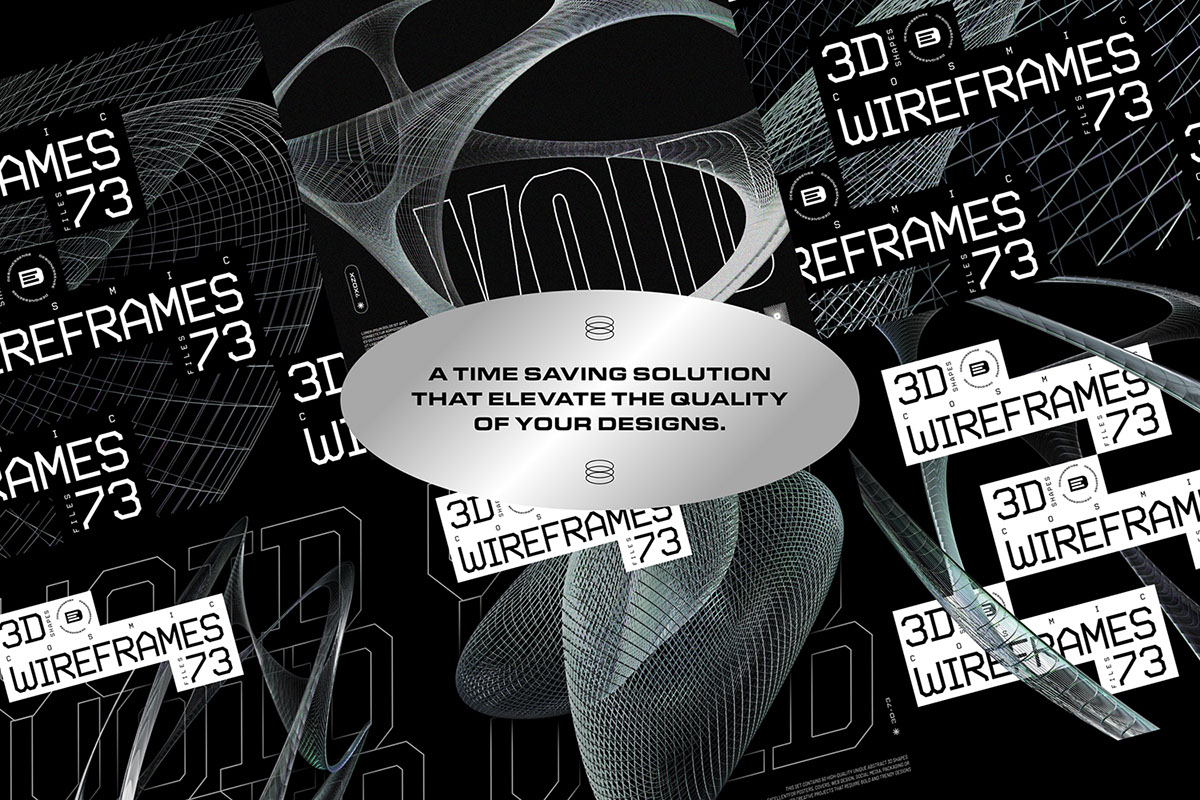 DOWNLOAD - 3D Cosmic Wireframes by Designessense rendition image
