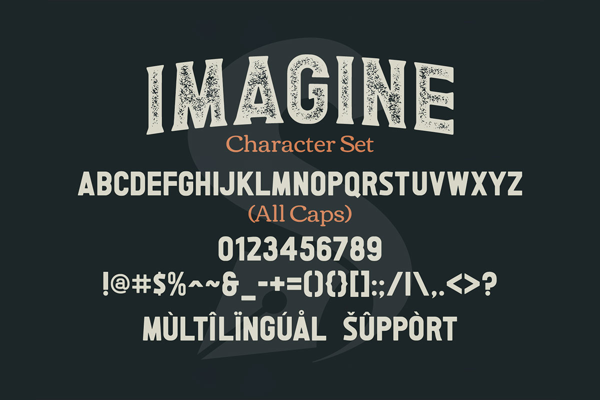 Imagine Font Family rendition image