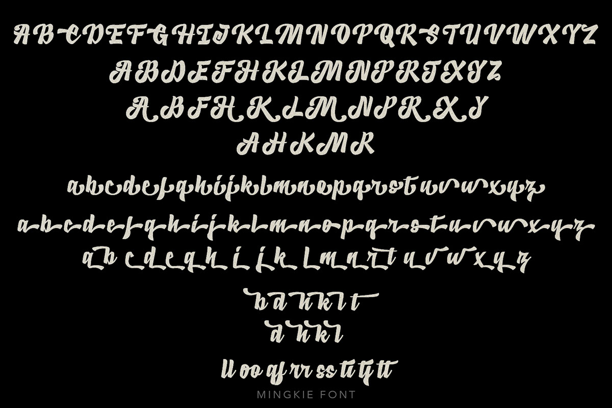 Mingkie modern script rendition image