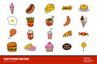 20 Fast Food Vector