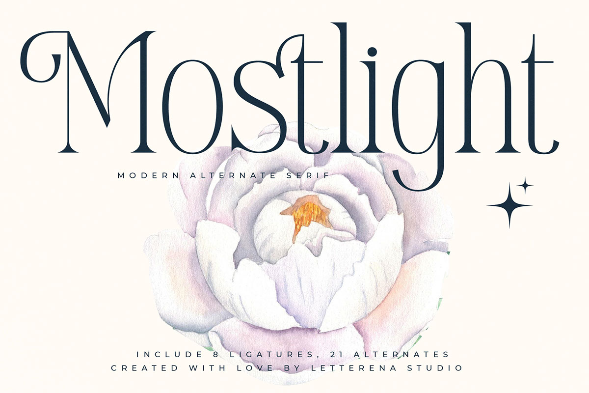 Mostlight - Modern Alternate Serif rendition image