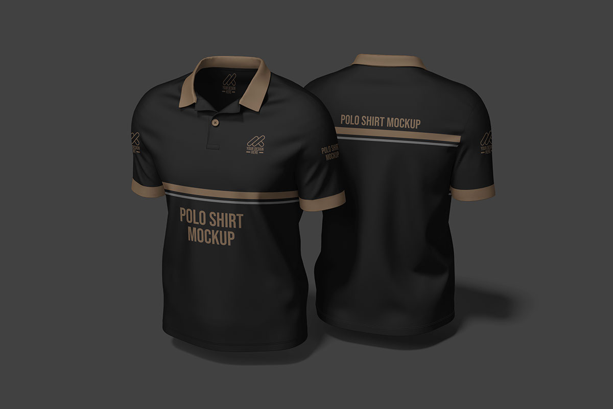 Polo Shirt Jersey Mockup PSD rendition image