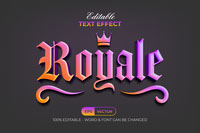 Royal Text Effect Gradient Color Style