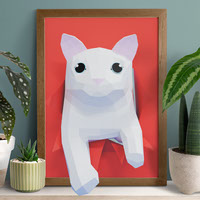 White Cat Double Sided template