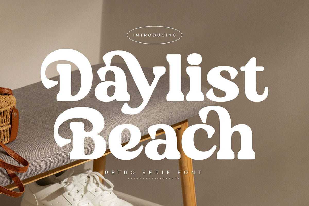 Daylist Beach - Retro Serif Font rendition image