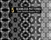 Dark Camellia Quadra V5 - 5 Seamless Patterns Pack