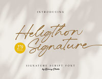 Heligthon - Signature Script Font