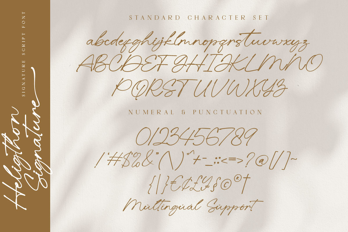 Heligthon - Signature Script Font rendition image