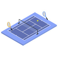 isometric Tennis Court