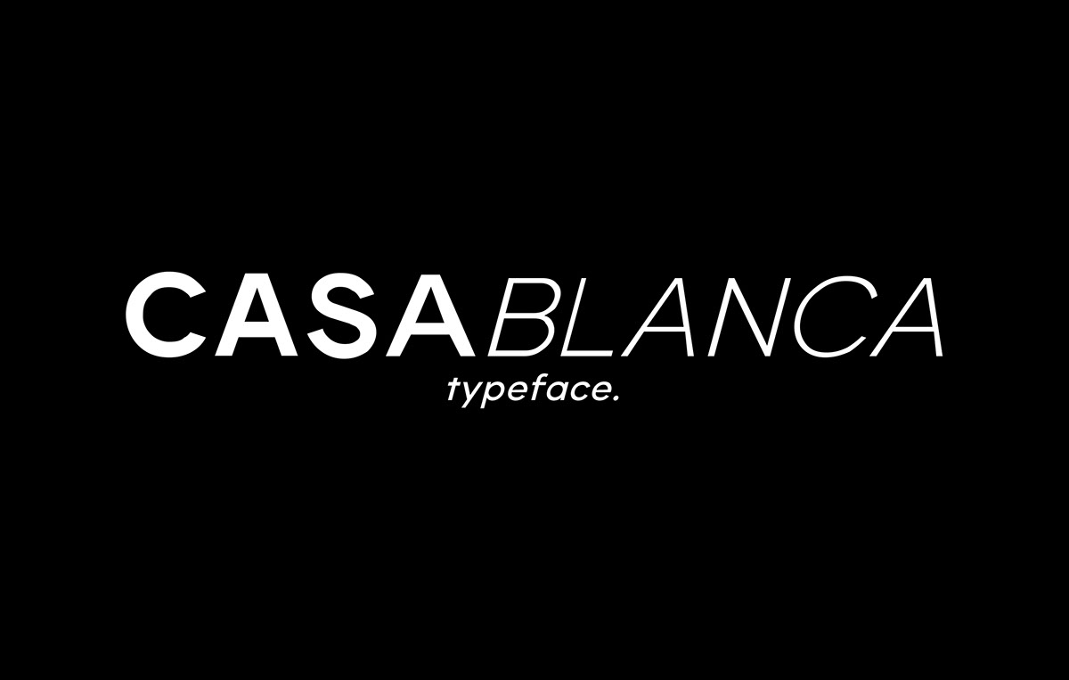 Casablanca Typeface rendition image