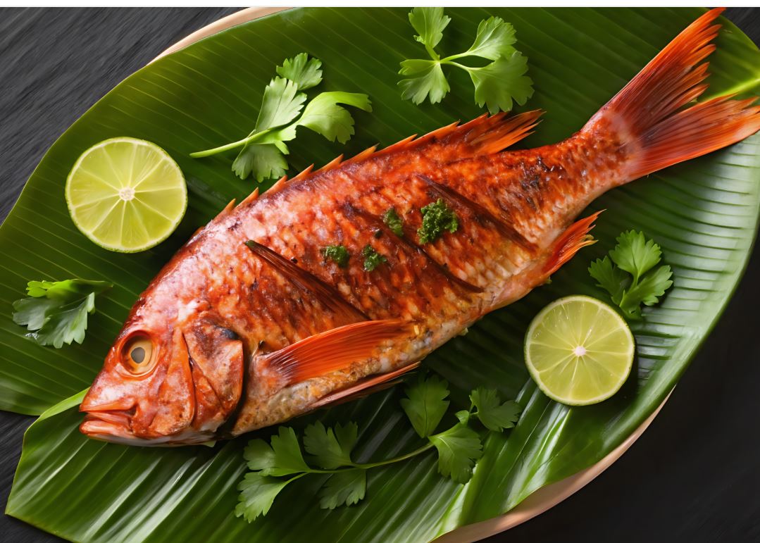 Snapperai grilled-red-snapper-banana-leaf-ai-generated on Behance :: Behance