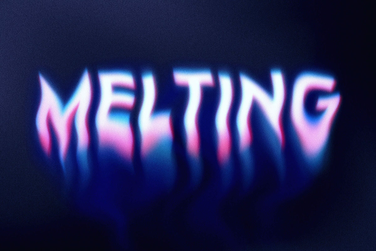 Melting Illusion Text Effects rendition image