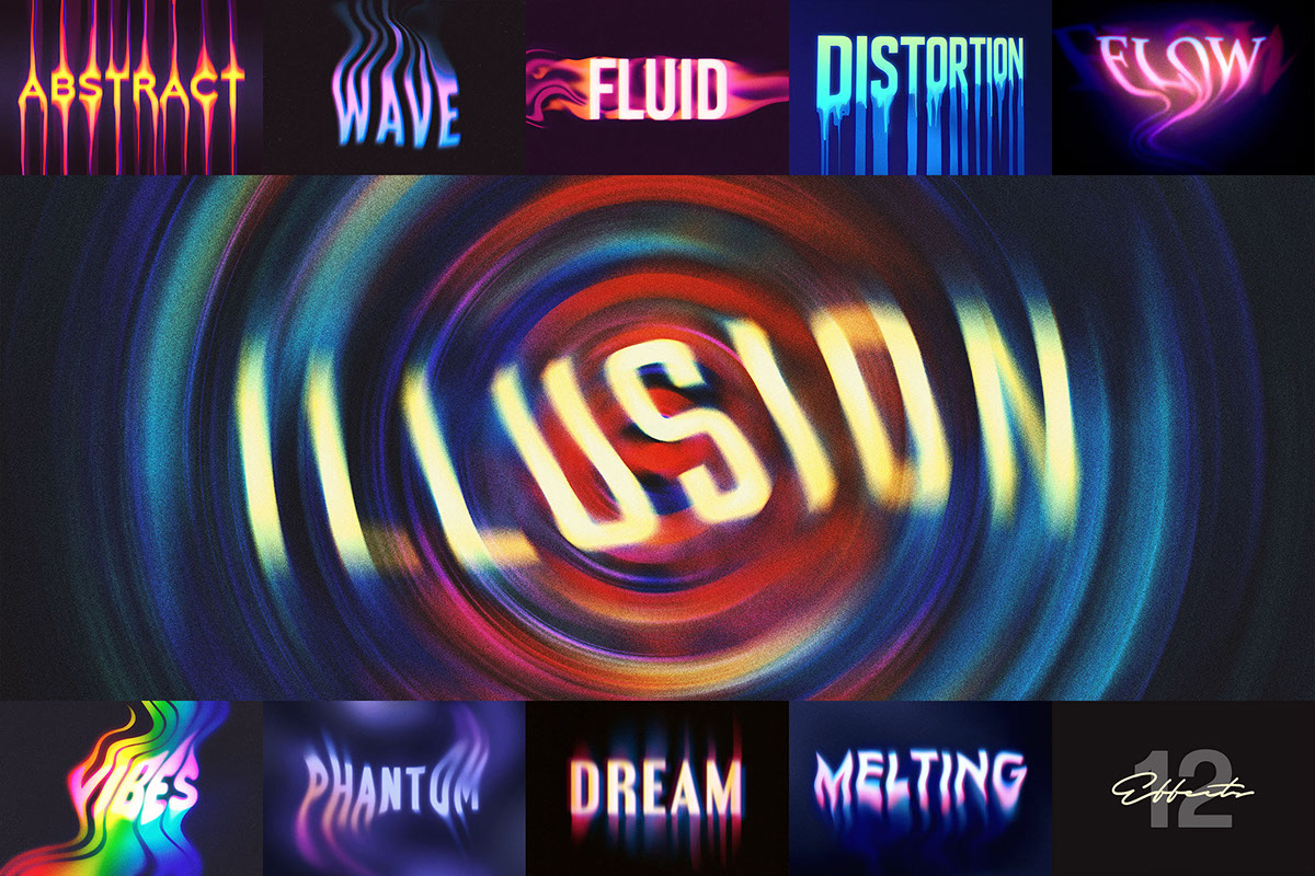 Melting Illusion Text Effects rendition image