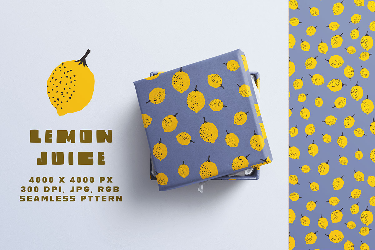 Lemon Juice pattern tile rendition image