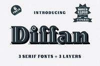 Diffan - Vintage Layered Font