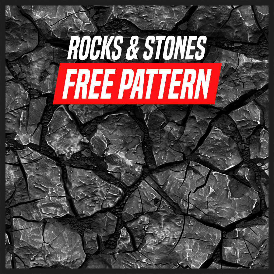 Rocks and Stones Seamless Pattern rendition image