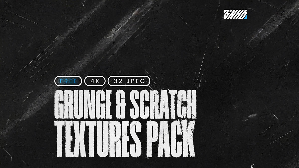 FREE 4K grunge and scratch texture pack and displacement maps rendition image