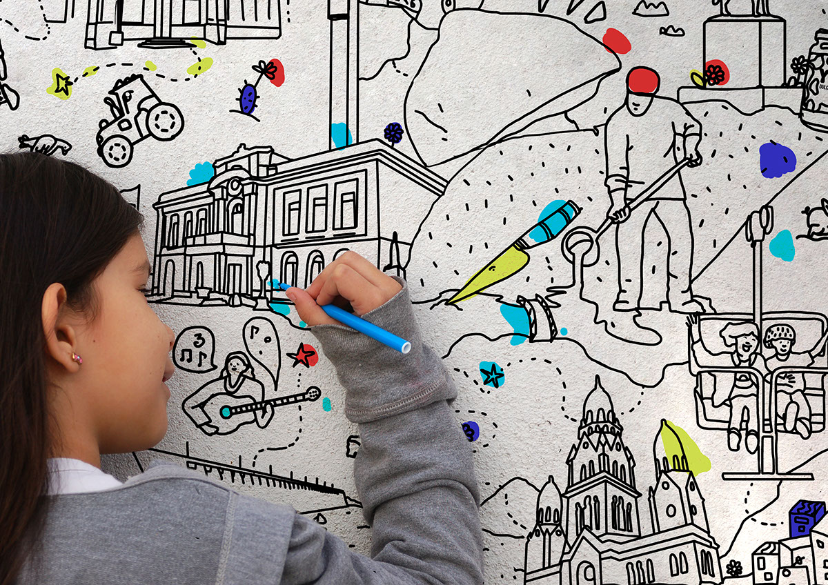 Mapa para pintar destinado a las infancias- Map to paint for childhood rendition image