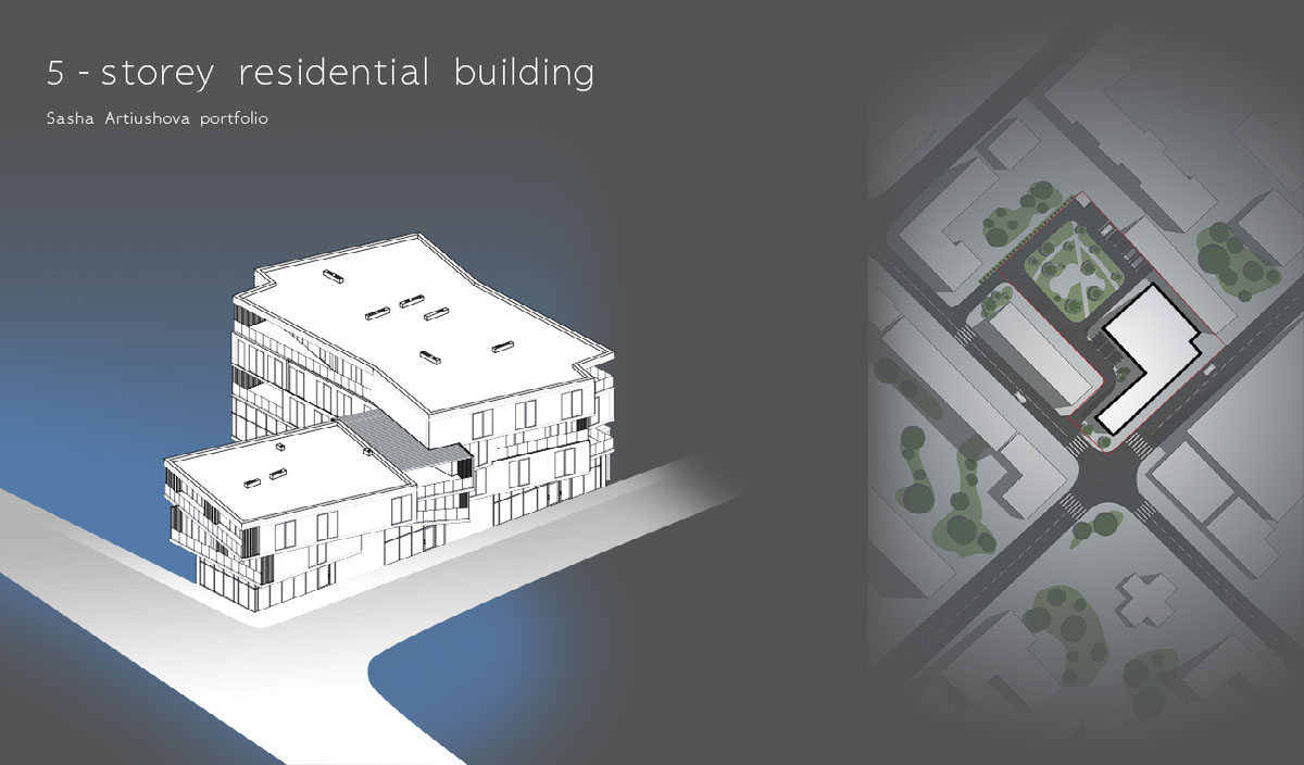 5-storey residential building on Behance :: Behance