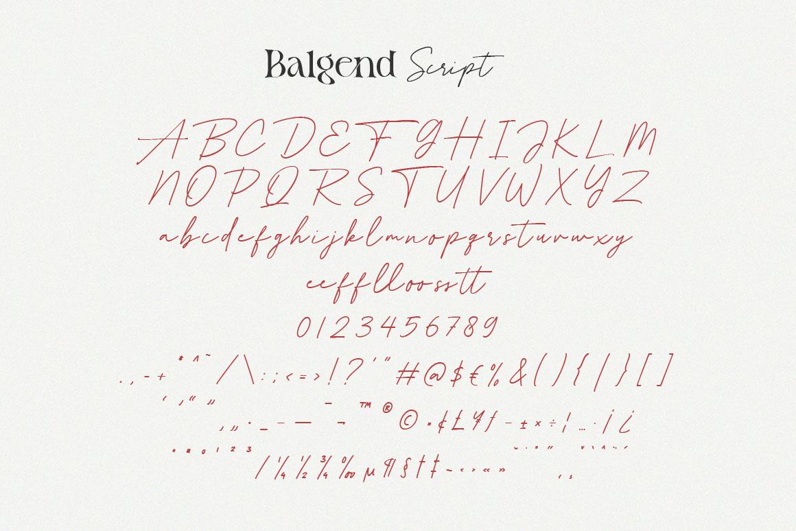 Balgend - Elegant Font Duo rendition image