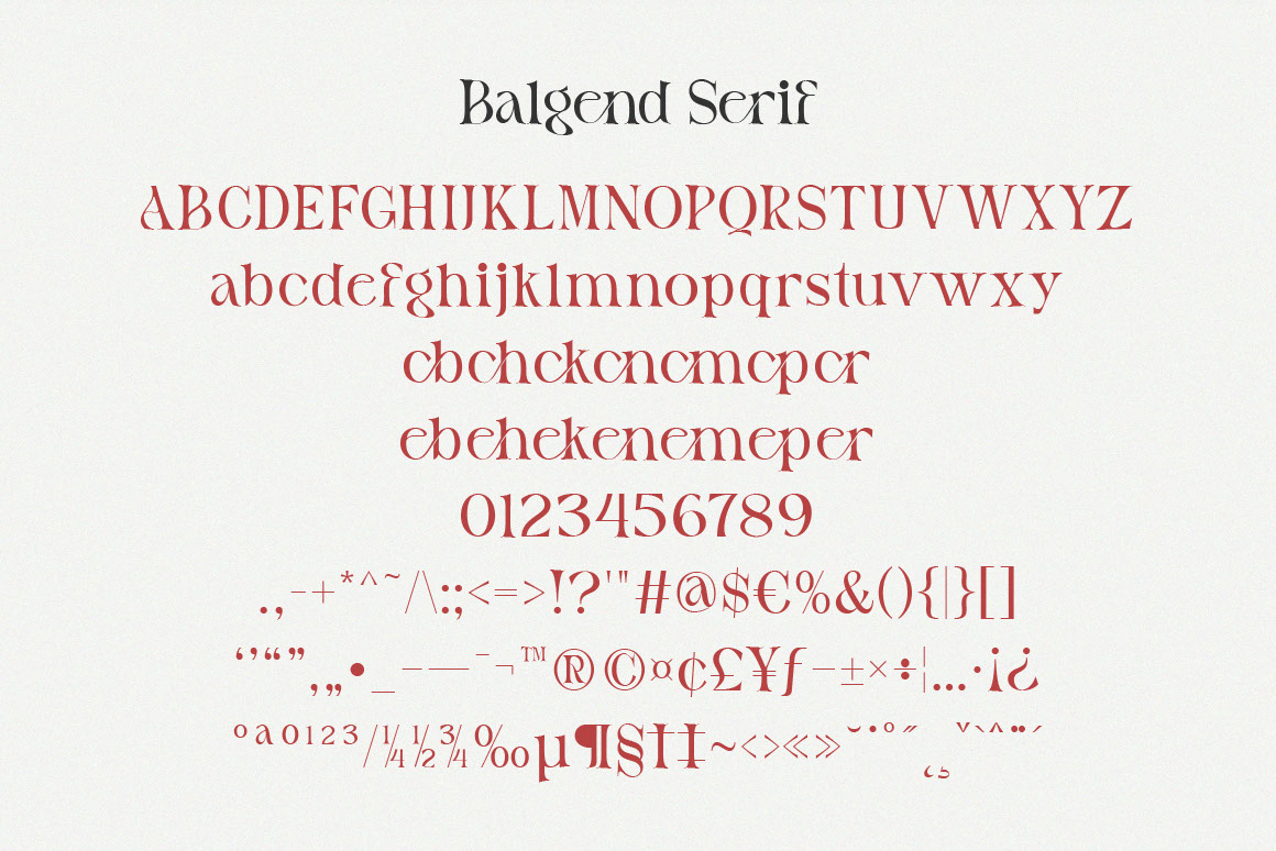 Balgend - Elegant Font Duo rendition image