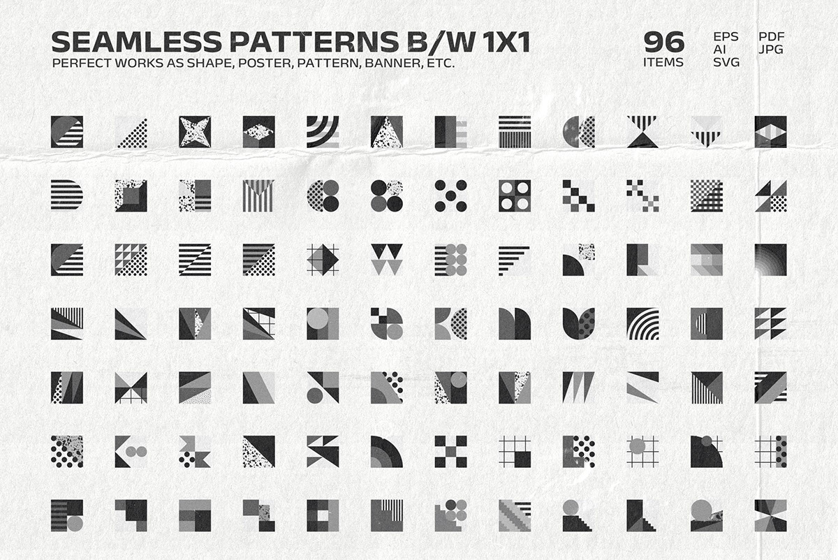 318 Shapes Patterns Posters Part 1 rendition image