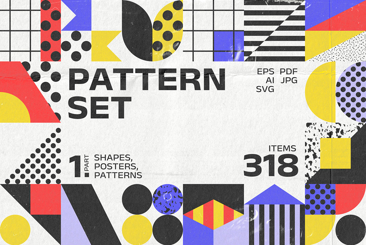 318 Shapes Patterns Posters Part 1 rendition image