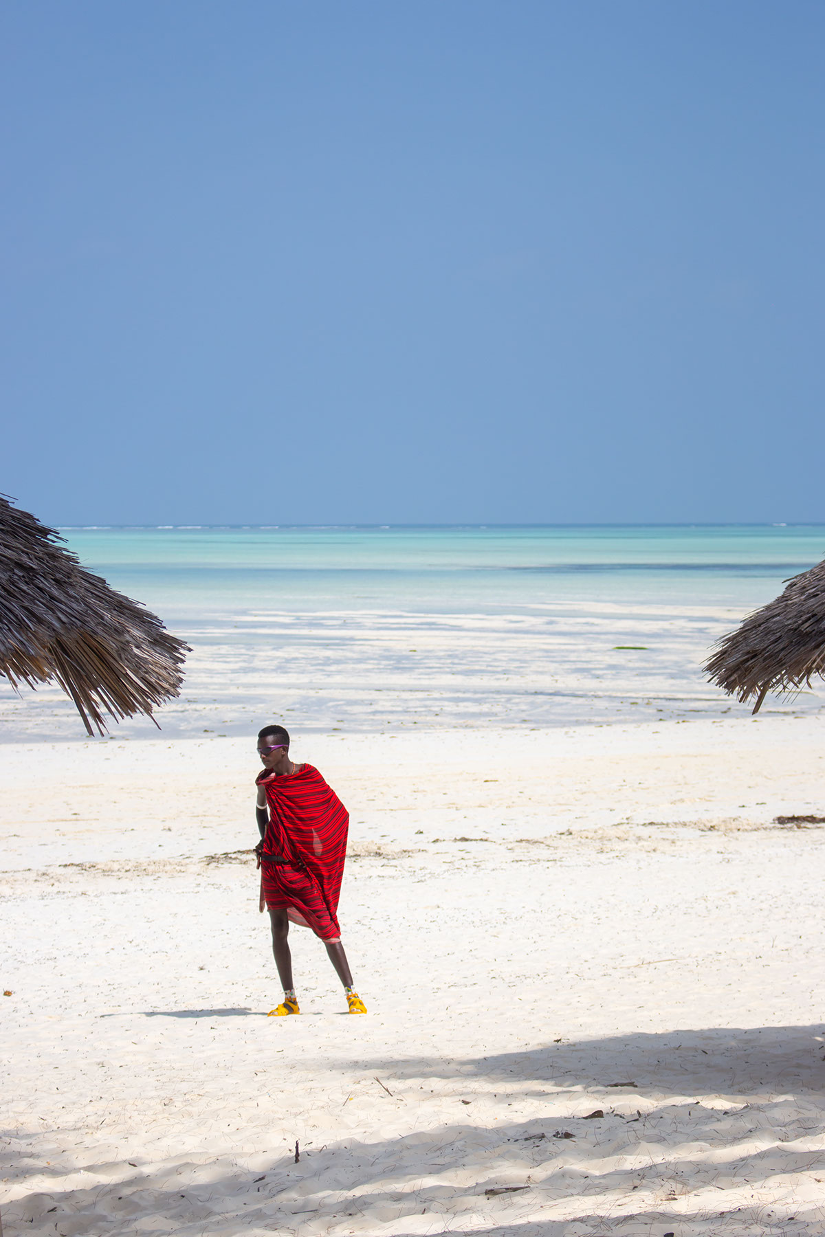 Beach Paje during low tide Zanzibar rendition image