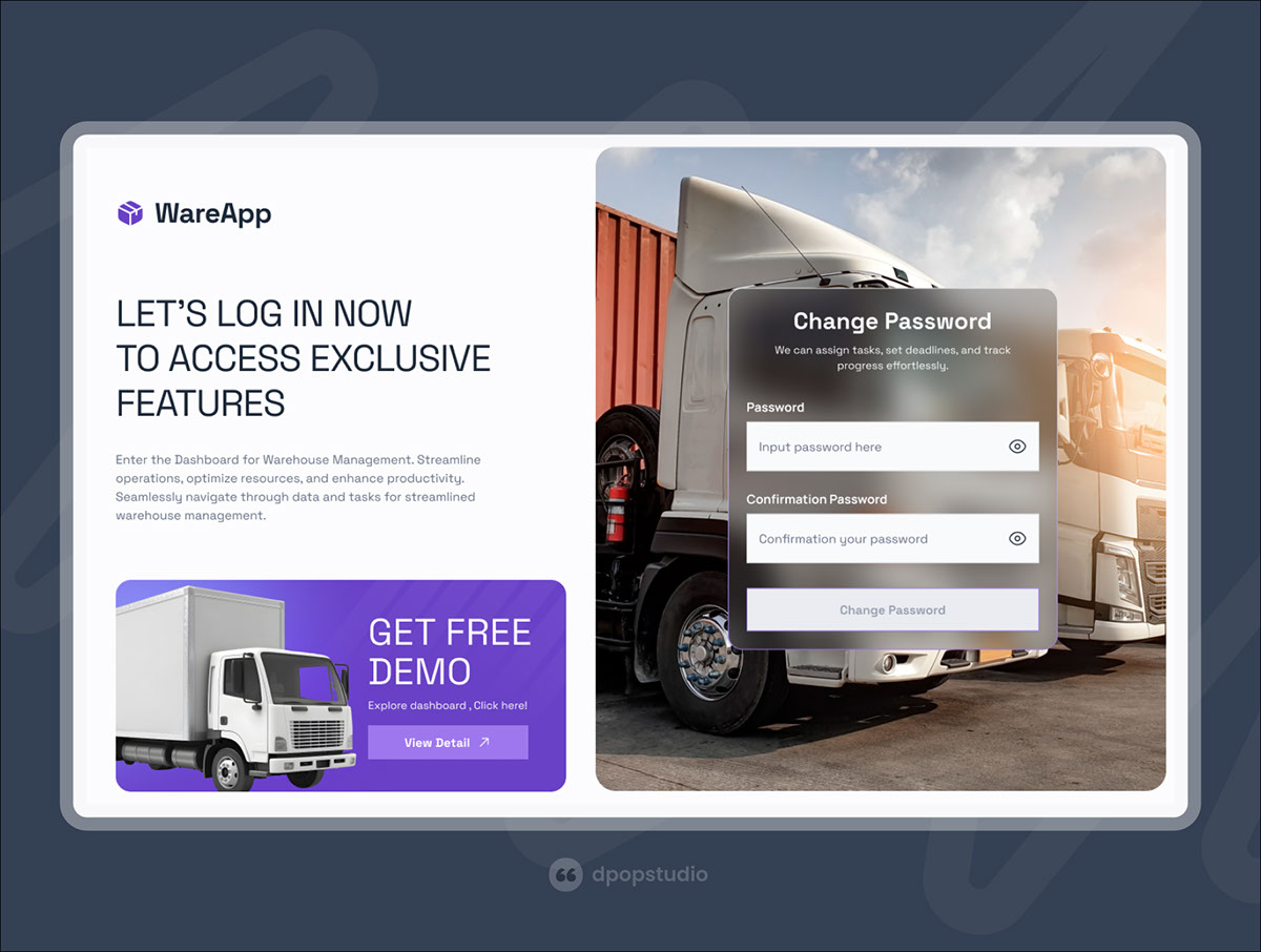 WareApp - Warehouse Shiping Dashboard UI KIT rendition image