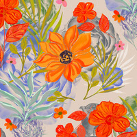 Sunny Garden seamless pattern 12x12 inches