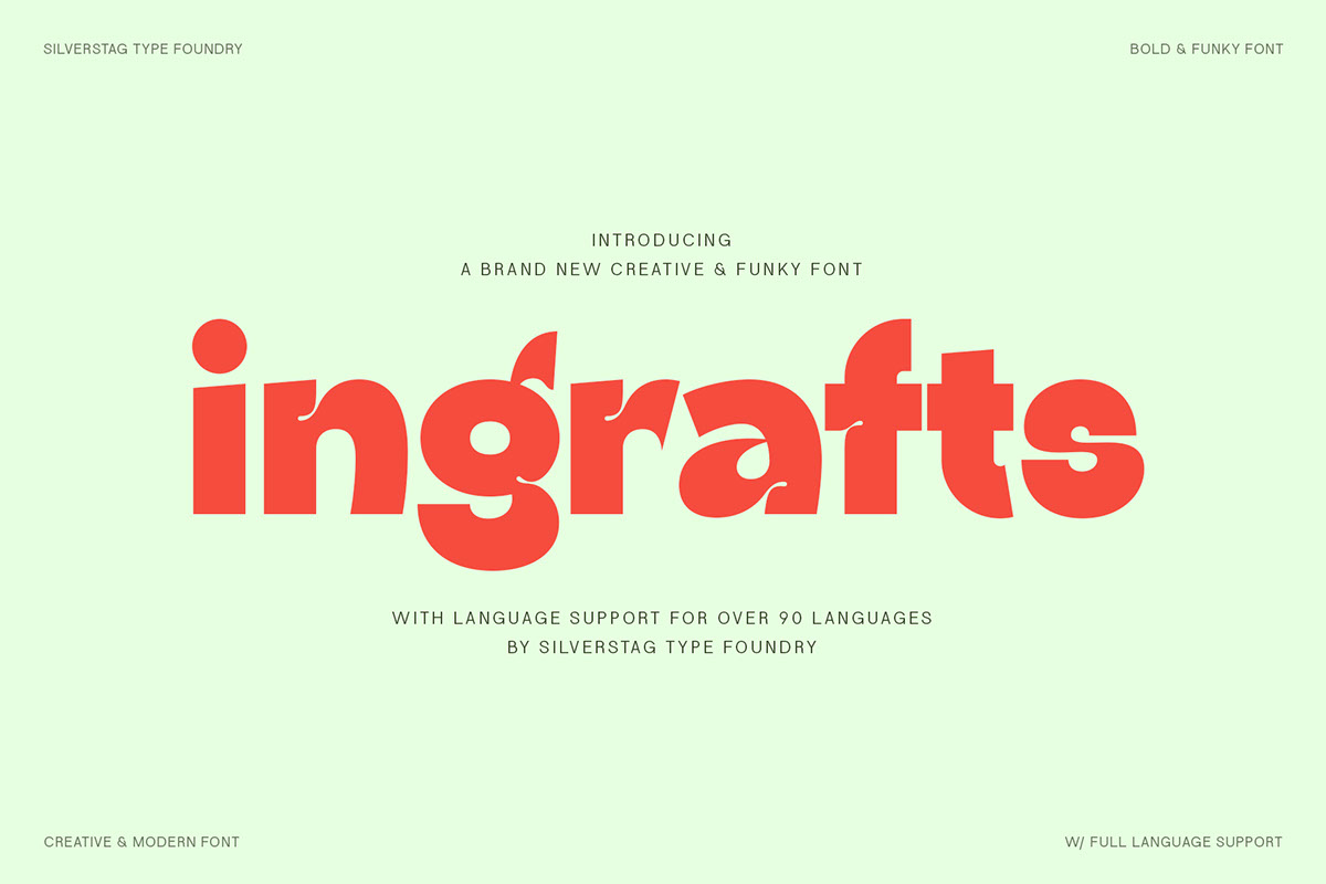Ingrafts - Bold And Funky Font rendition image