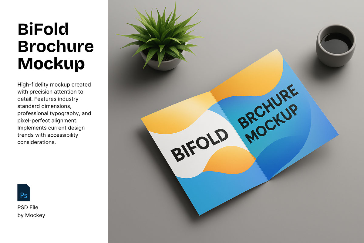 BiFold Brochure Mockup Free PSD on Behance :: Behance