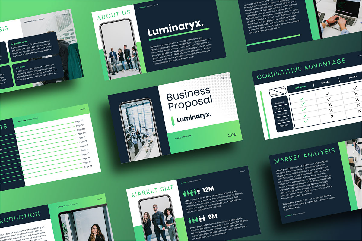 Luminaryx - Business Proposal Presentation rendition image