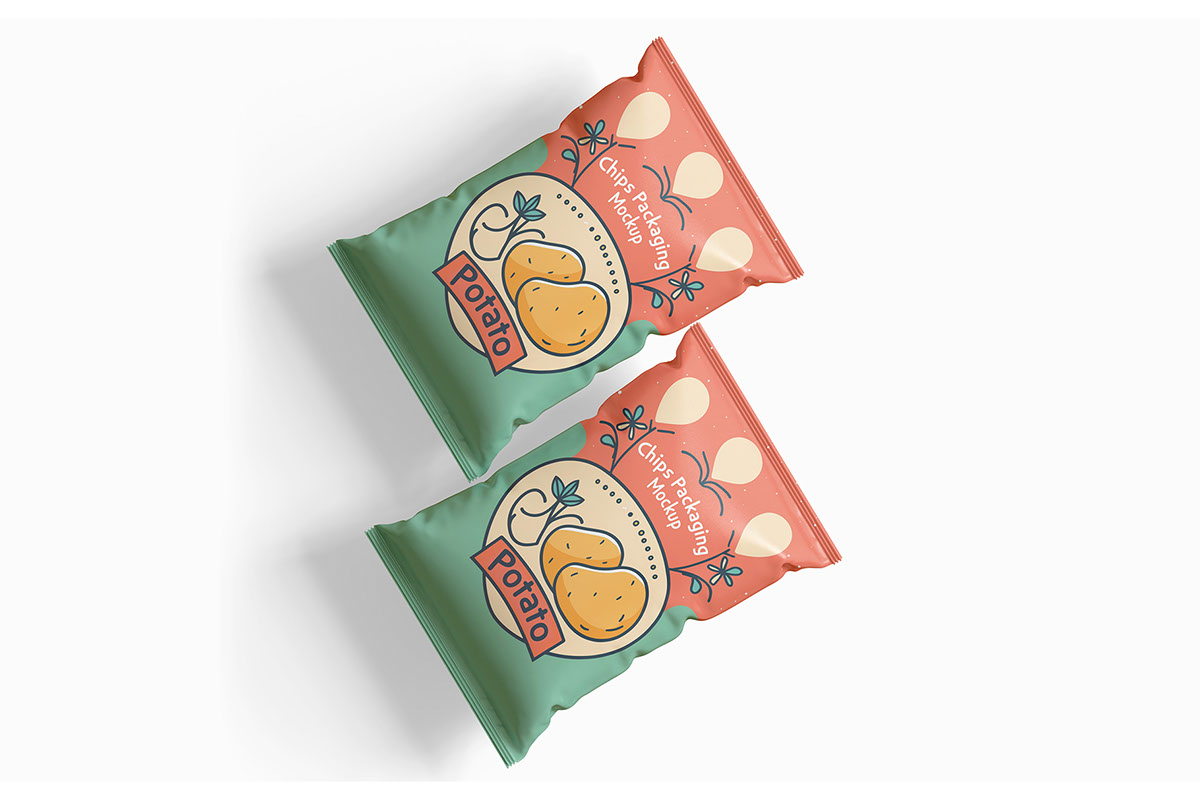 Snack Packaging Mockup PSD file rendition image